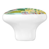 French Country Decor Honeysuckle Flowers Keramikknauf (Seitenansicht)