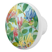 French Country Decor Honeysuckle Flowers Keramikknauf (Rechts)