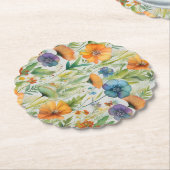 French Country Decor Watercolor Wildflowers Untersetzer (angewinkelt)