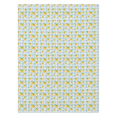 French Country Lemon Blue Floral Tile Pattern Tischdecke (Vorderseite)