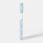 French Country Lemon – Blue Stripe Bow Pattern iPhone Hülle (Rechte Seite)