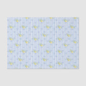 French Country Lemon – Blue Stripe Bow Pattern Seidenpapier (Vorderseite)