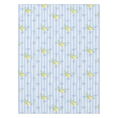 French Country Lemon – Blue Stripe Bow Pattern Tischdecke (Vorderseite)