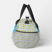 French Country Lemon Blue Tile Monogram Duffle Bag (Rechts)