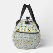 French Country Lemon Blue Tile Pattern  Duffle Bag (Rechts)