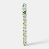 French Country Lemon Blue Tile Pattern iPhone Hülle (Linke Seite)