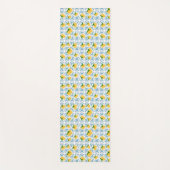 French Country Lemon Blue Tile Pattern Yogamatte (Vorderseite)