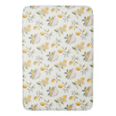 French Country Lemon Pattern Bath Mat Badematte (Vorderseite Vertikal)