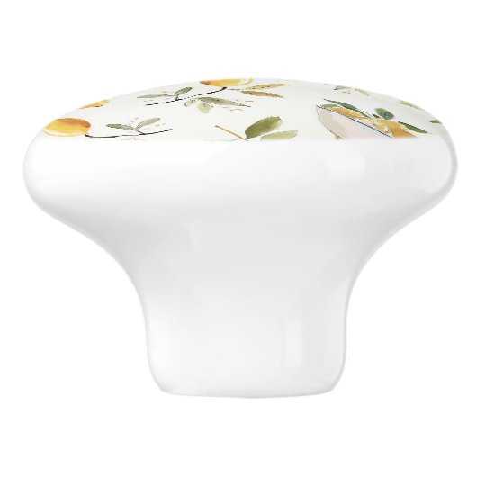 French Country Lemon Pattern Ceramic Pull Keramikknauf (Seitenansicht)