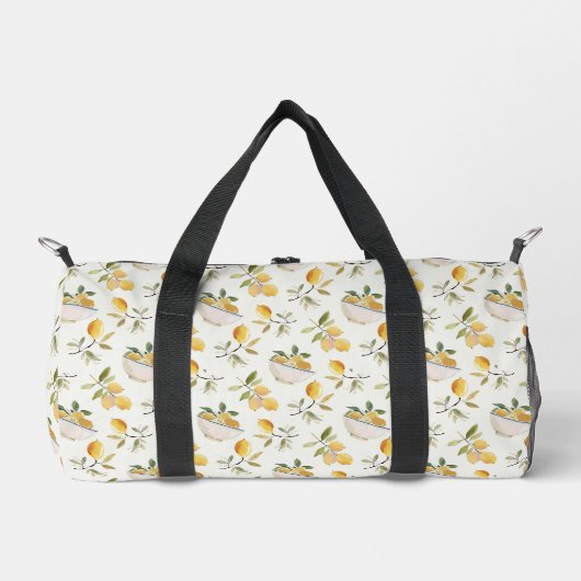 French Country Lemon Pattern Duffle Bag (Vorderseite)