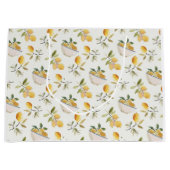 French Country Lemon Pattern Gift Bag Große Geschenktüte (Vorderseite)