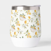 French Country Lemon Pattern Thermal Wine Tumbler (Links)