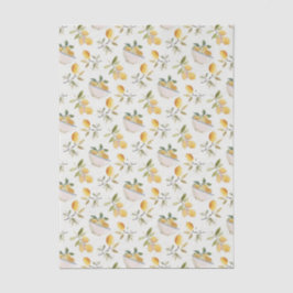 French Country Lemon Pattern Tissue Paper Seidenpapier