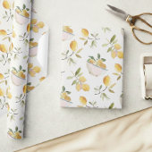 French Country Lemon Pattern Wrapping Paper Geschenkpapier