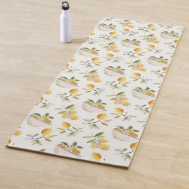 French Country Lemon Pattern Yoga Mat Yogamatte