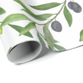 French Country Olive Pattern  Geschenkpapier (Rolleneckpunkt)