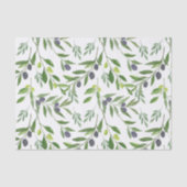 French Country Olive Pattern Seidenpapier (Vorderseite)