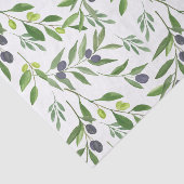 French Country Olive Pattern Seidenpapier (Ausschnitt)