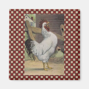 French Country Rooster Hen Kühlschrankmagnet