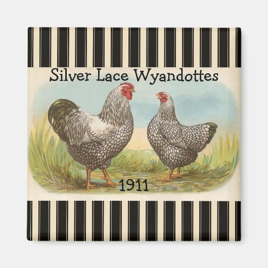 French Country Rooster Hen Poultry Kühlschrankmagn Magnet (Vorne)