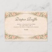 French Country Rose Arch Diapper Raffle Begleitkarte (Vorderseite)