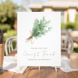French Country Rosemary Wedding Guest Book Sign Fotodruck