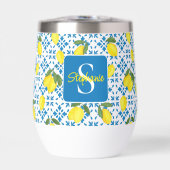 French Country Tile Lemon Pattern Name Monogram (Vorderseite)