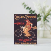 French Cowboy Bicycle Ad Postkarte (Stehend Vorderseite)