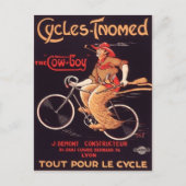 French Cowboy Bicycle Ad Postkarte (Vorderseite)