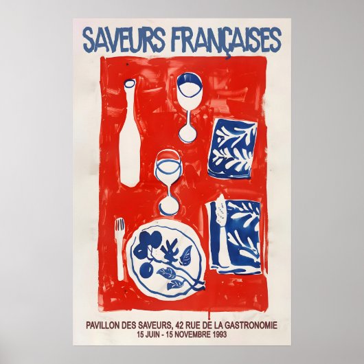 French Cuisine Art Print Modern Kitchen Bistro Poster (Vorne)