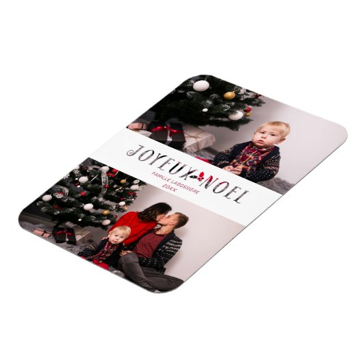 French Cut Paper Effect Custom Foto Magnet (Linke Seite)