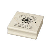 French Cute Sophisticated Snowflake Christmas  Gummistempel (Stempel)