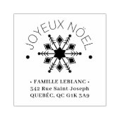 French Cute Sophisticated Snowflake Christmas  Gummistempel (Prägung)