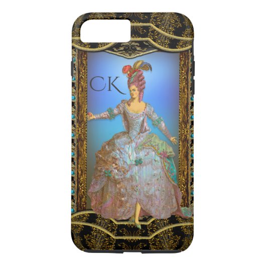 French Delight Chic Barock Monogramm Plus Case-Mate iPhone Hülle (Rückseite)