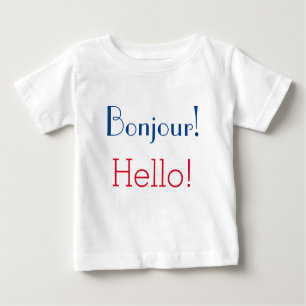 French & English Baby: "Hallo!" und "Hallo!" Baby T-shirt