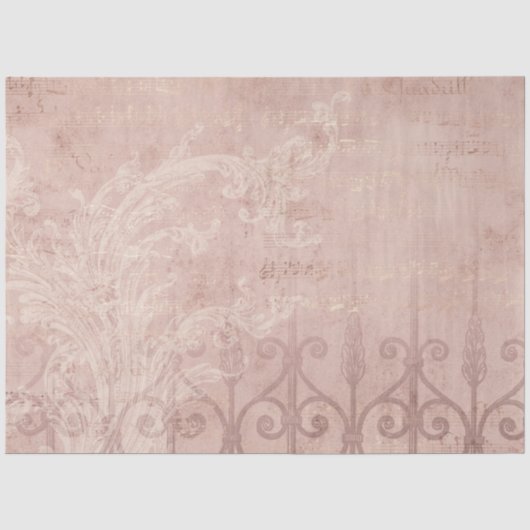 French Ephemera Tissue Paper Seidenpapier (Vorderseite)