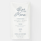 French Estate Wedding Bar Menu Sign Banner (Vertikal)