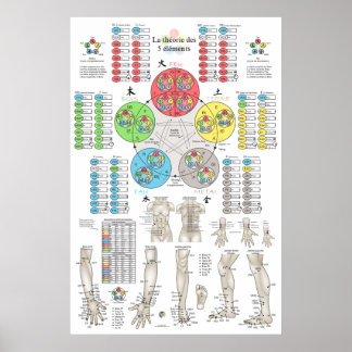 French Five Elements Acupuncture Poster