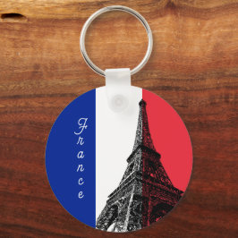 French flag & Eiffel Tower - France / Love sports Schlüsselanhänger