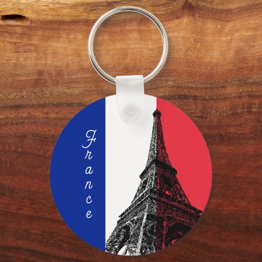French flag & Eiffel Tower - France / Love sports Schlüsselanhänger (Vorderseite)