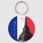 French flag & Eiffel Tower - France / Love sports Schlüsselanhänger (Rückseite)