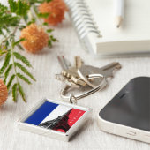 French flag & Eiffel Tower - France /sports fans Schlüsselanhänger (Seite)