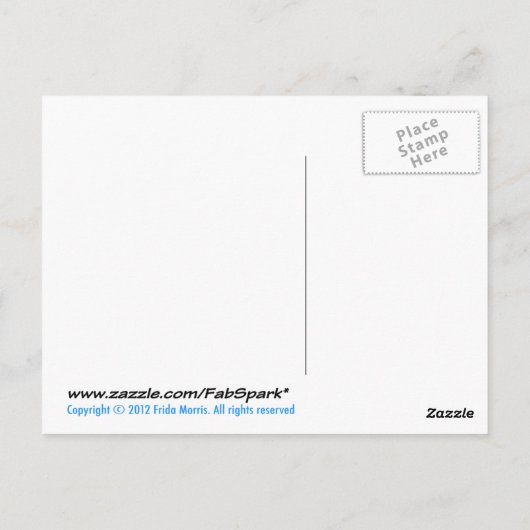 French Flag Fish funny cartoon Postkarte (Rückseite)