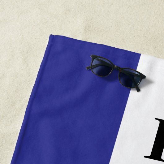 French flag of France personalized beach towel Strandtuch (Beispiel)