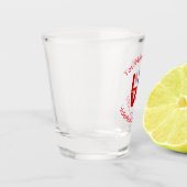 French Flag Red Letters LOVE Personalized Schnapsglas (Links)