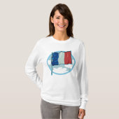 French Flag Tricolour Blue White Red France T-Shirt (Vorne ganz)