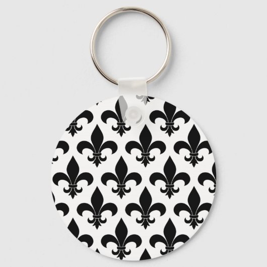 French fleur de lis pattern Parisian Schlüsselanhänger (Vorderseite)