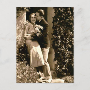 French Flirt  - Romantische Vintage Postkarte