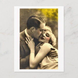 French Flirt - Romantische Vintage Postkarte