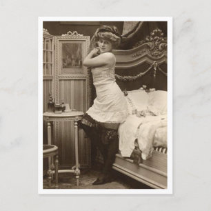 French Flirt - Vintage Pin-up Postkarte